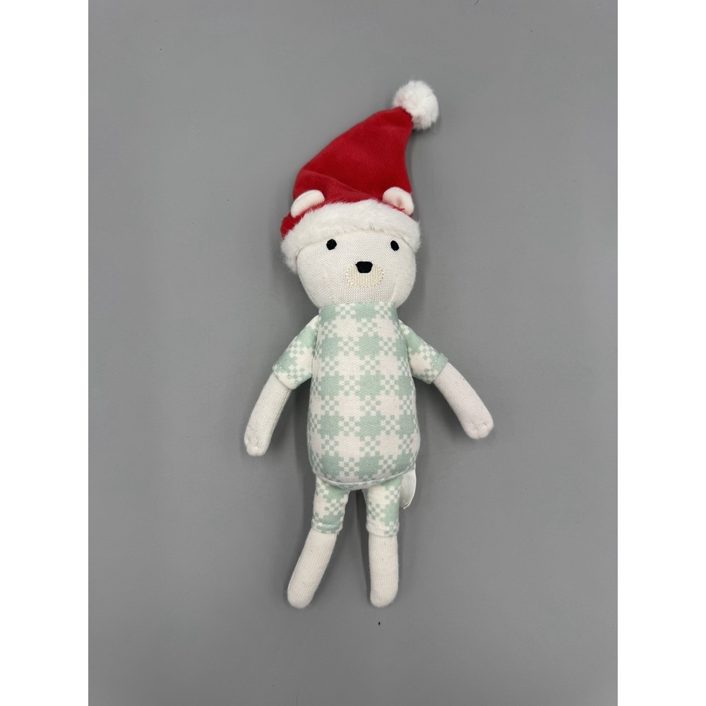 Pillowfort Polar Bear Mini Plush In Santa Hat Small 9" Stuffed Animal
